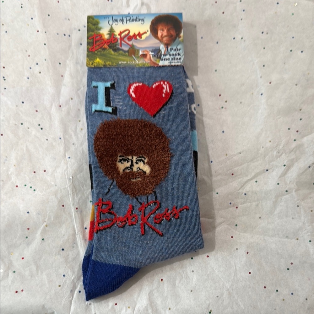 Bob Ross crew Blue Socks
